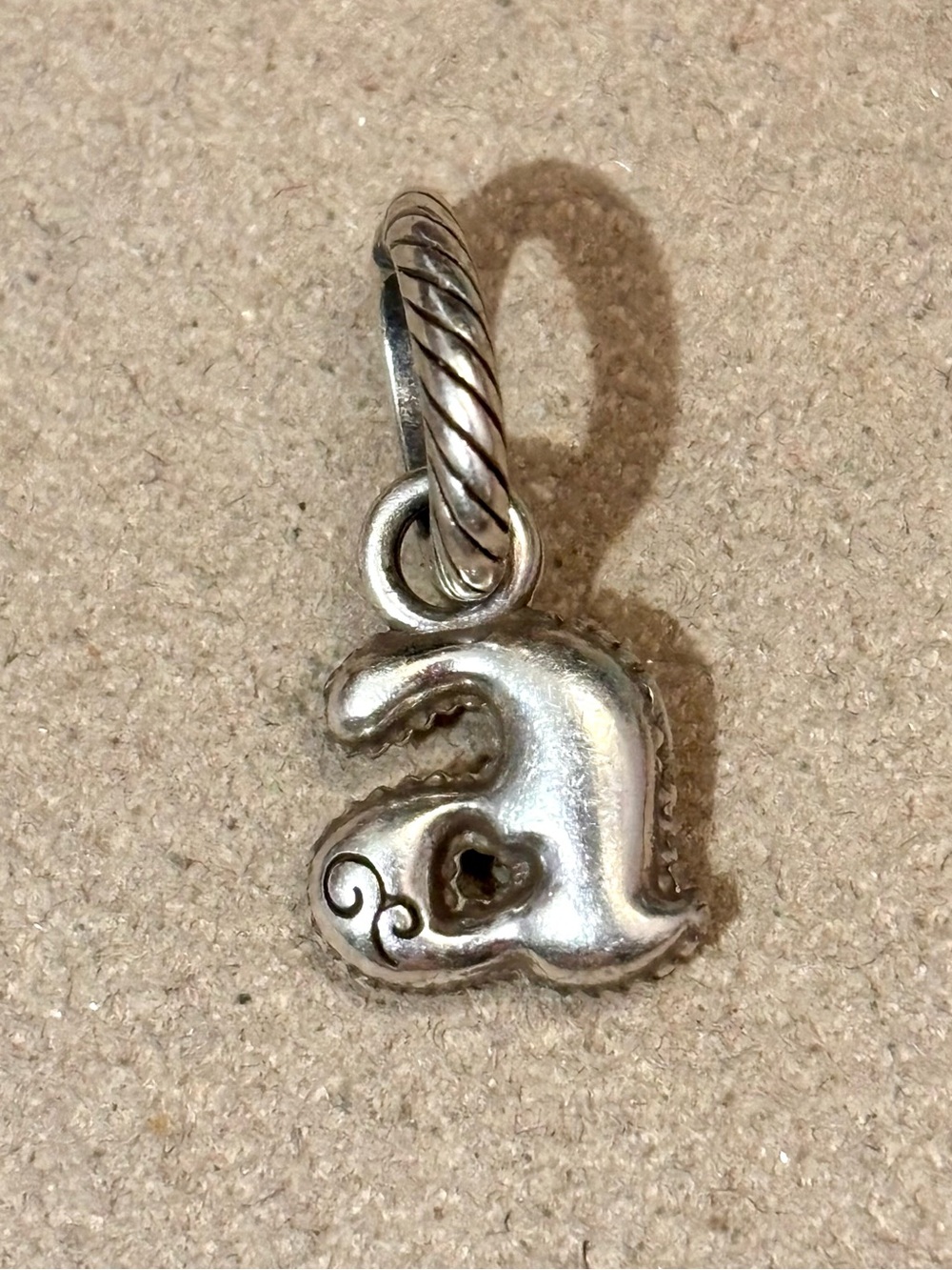 🆕Listing! Brighton Alphabet Collection letter a charm Silver initial Retired